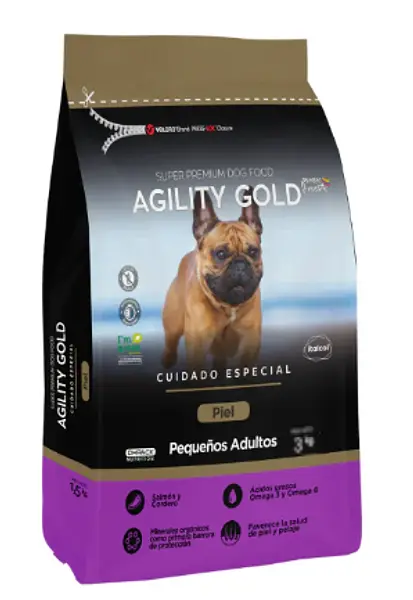 Alimento Agility Gold Pequeños Adultos Piel