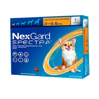 Nexgard Spectra Talla Xs 2-3.5 Kg
