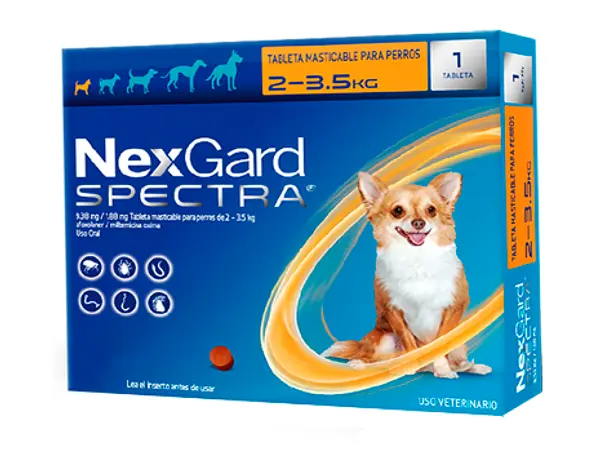 Nexgard Spectra Talla Xs 2-3.5 Kg